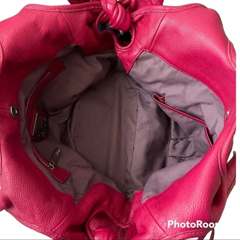 Kooba Carmine Fushia hobo bow bag
